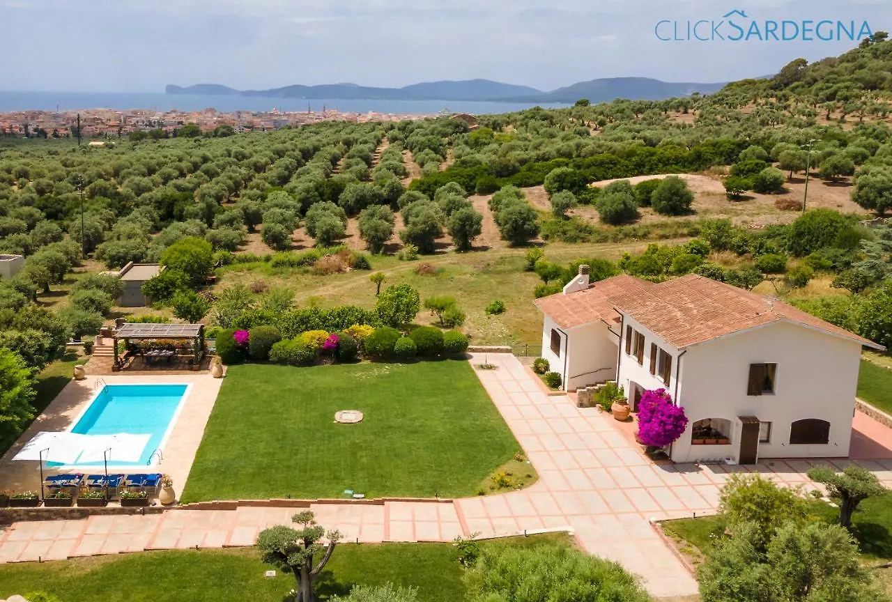 Clicksardegna Villa Emanuel Ad Alghero Con Vista Mare Spettacolare, Piscina Indipendente Per 8 Persone